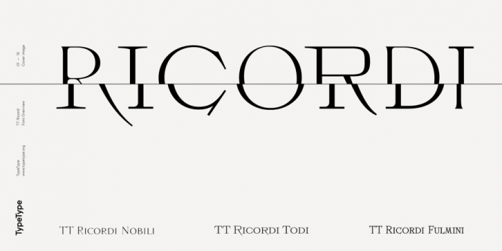 TT Ricordi font preview