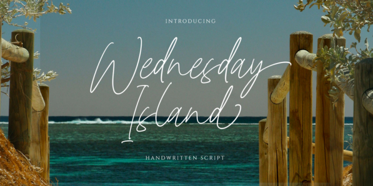 Wednesday Island font preview