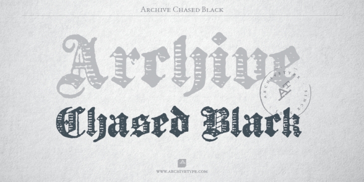 Archive Chased Black font preview