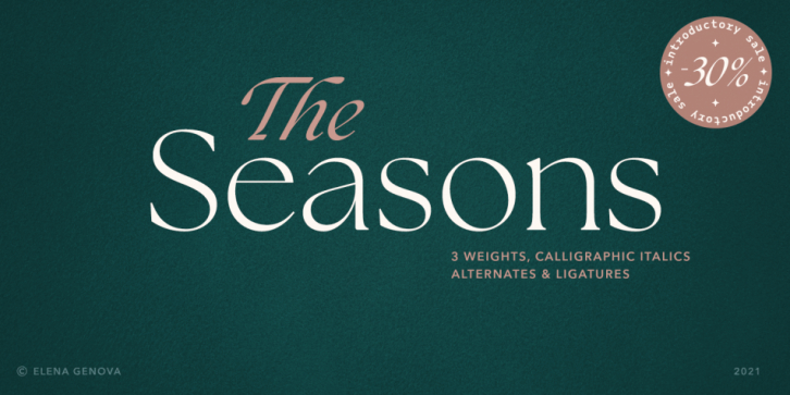 The Seasons font preview