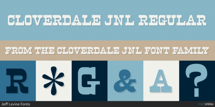 Cloverdale JNL font preview