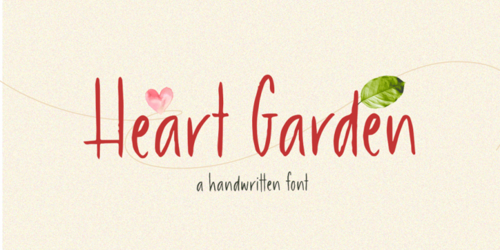 Heart Garden font preview
