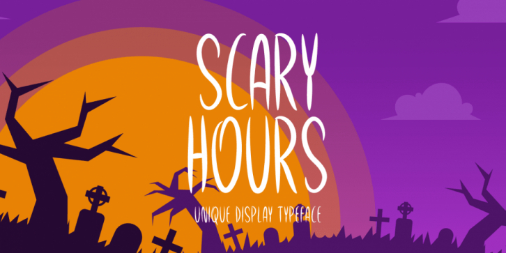 Scary Hours font preview