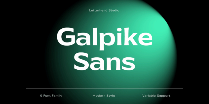 Galpike Sans font preview
