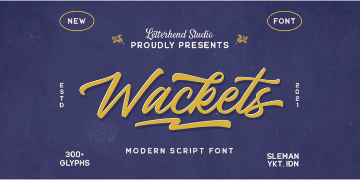 The Wackets font preview