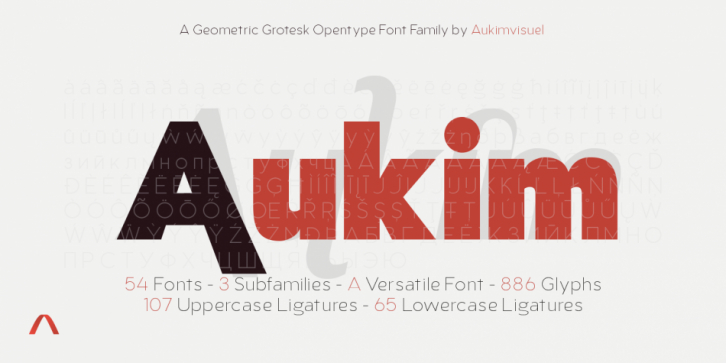 Aukim font preview