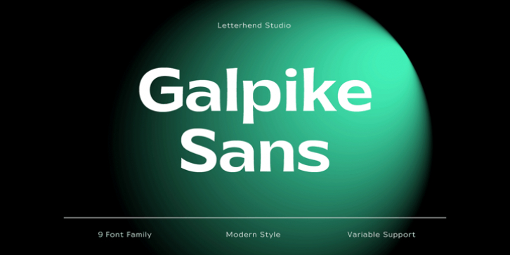 Galpike font preview