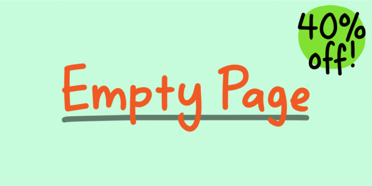 Empty Page font preview