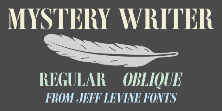 Mystery Writer JNL font preview