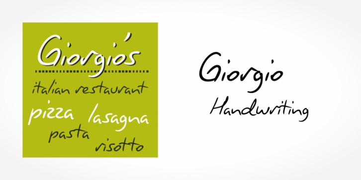 Giorgio Handwriting font preview