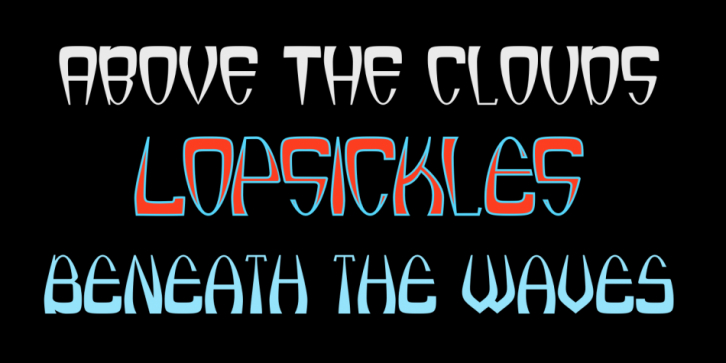 Lopsickles font preview