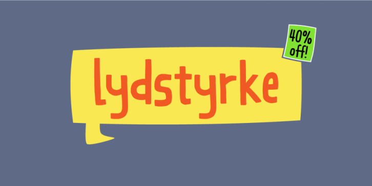 Lydstyrke font preview