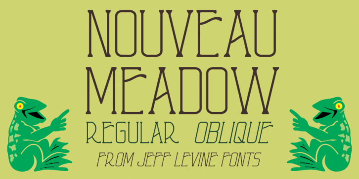 Nouveau Meadow JNL font preview