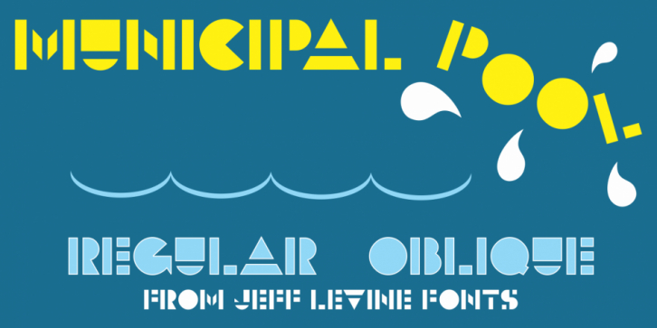 Municipal Pool JNL font preview