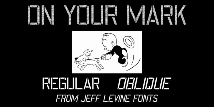 On Your Mark JNL font preview