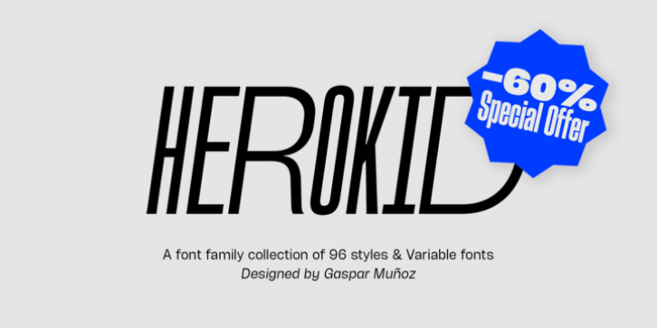 Herokid font preview