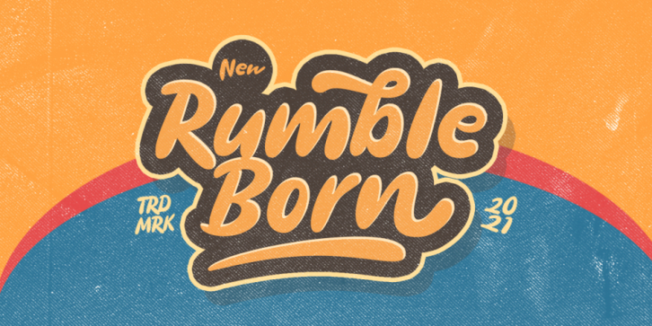 Rumble Born font preview