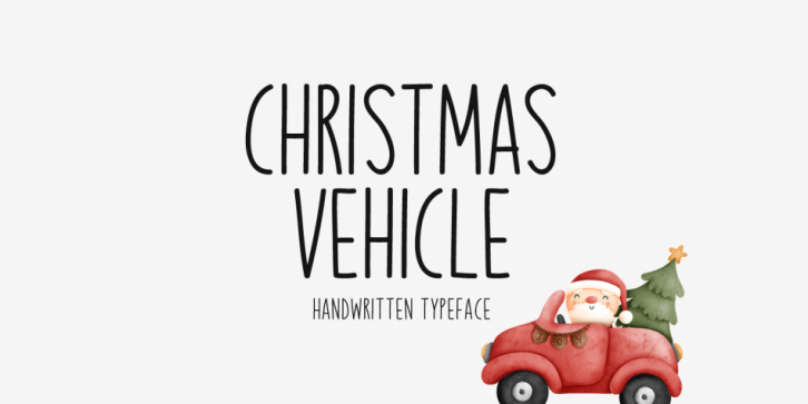 Christmas Vehicle font preview