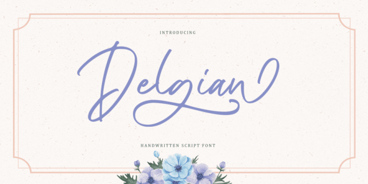 Delgian font preview