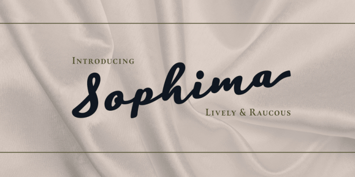 Sophima font preview