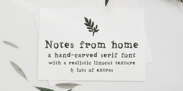 Notes From Home font preview