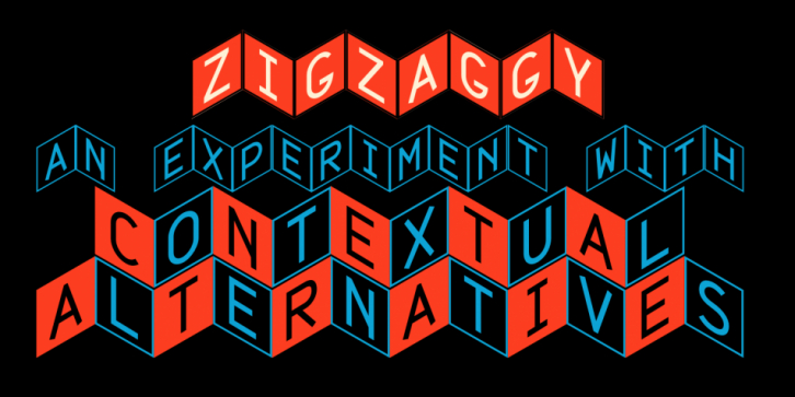 Zigzaggy font preview
