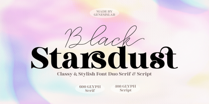 Black Starsdust font preview