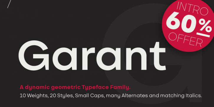 BF Garant font preview