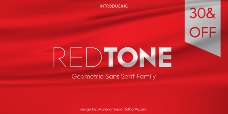 Redtone font preview