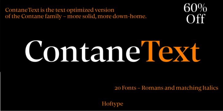 Contane Text font preview