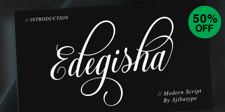Edegisha Script font preview