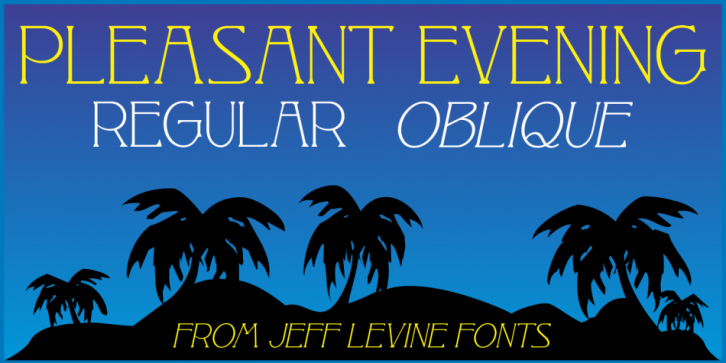 Pleasant Evening JNL font preview