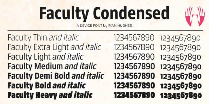 Faculty font preview