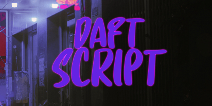 Daft Script font preview
