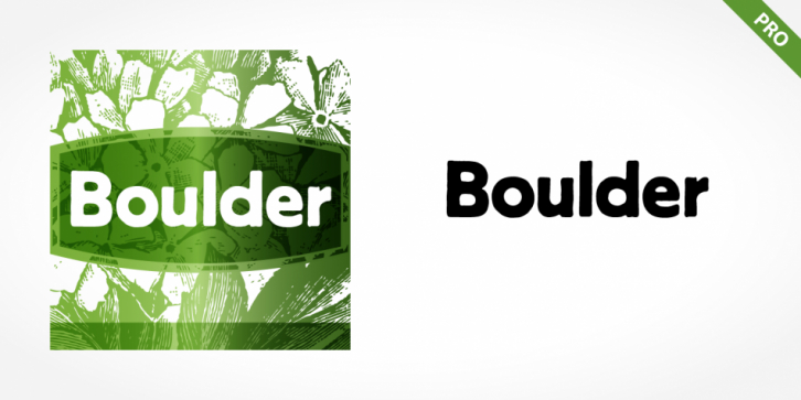 Boulder Pro font preview