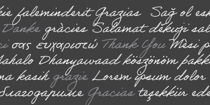 Adobe Handwriting font preview