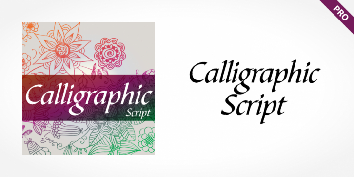 Calligraphic Script Pro font preview