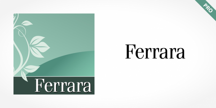 Ferrara Pro font preview