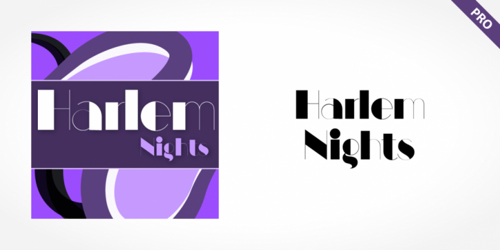 Harlem Nights Pro font preview