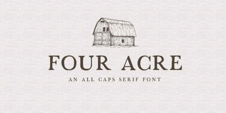 four acre font preview