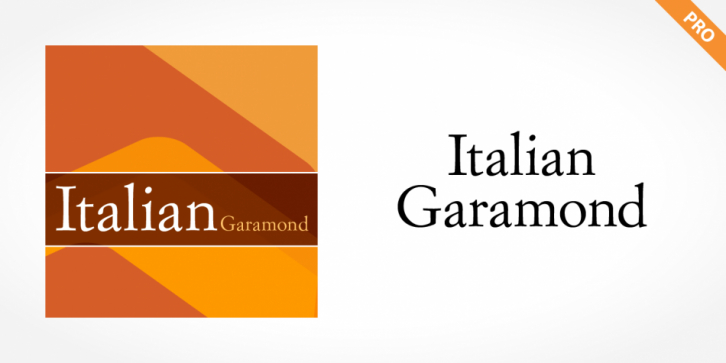 Italian Garamond Pro font preview