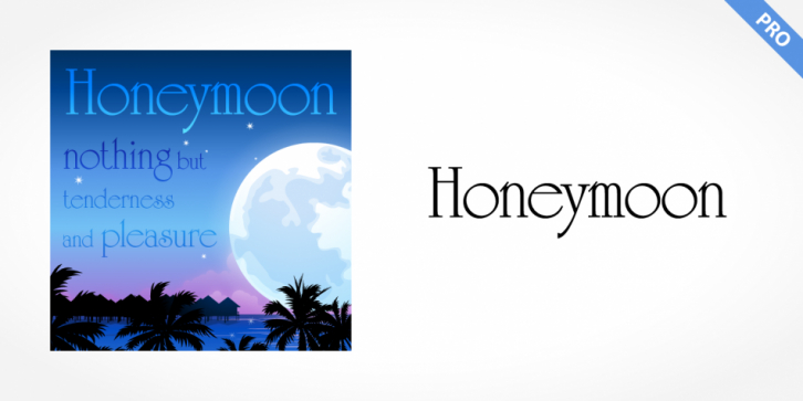 Honeymoon Pro font preview