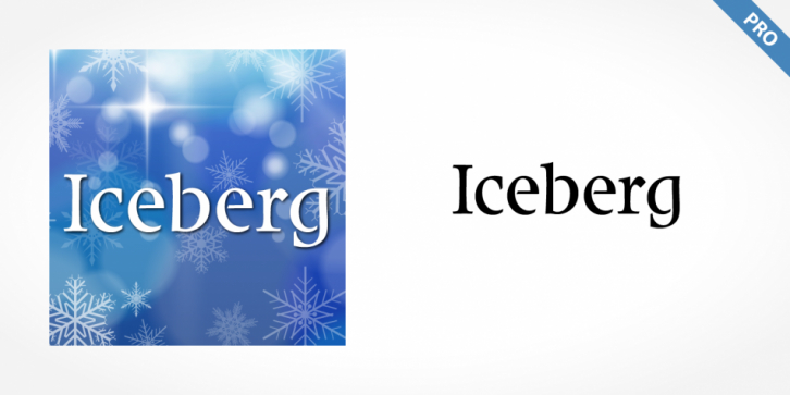 Iceberg Pro font preview