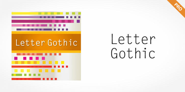 Letter Gothic Pro font preview