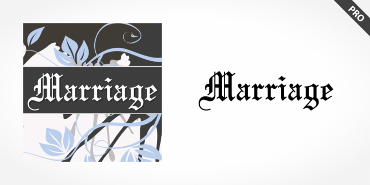 Marriage Pro font preview