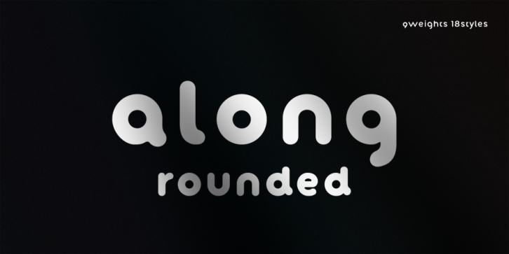 Along Sans Rounded Font Family font preview