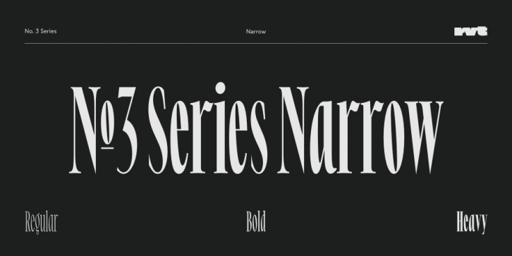 No. 3 Series Narrow font preview