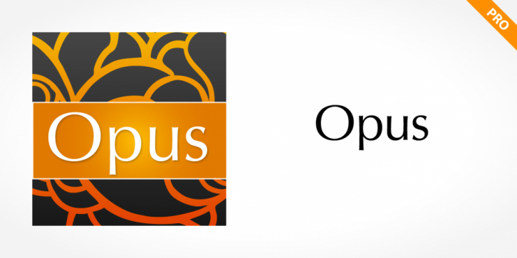Opus Pro font preview