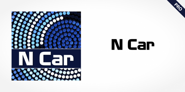 N Car Pro font preview