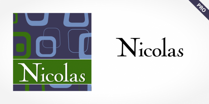 Nicolas Pro font preview